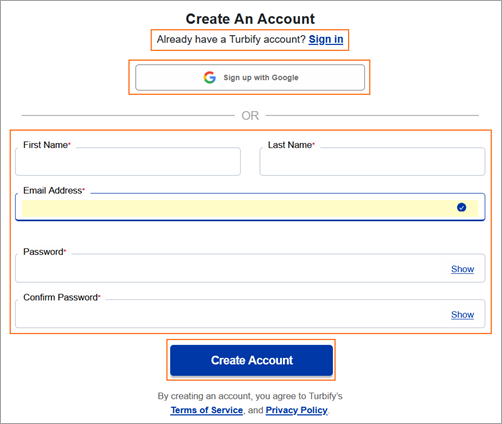 How do I sign up for a Domains account? | Turbify Help | Turbify Help