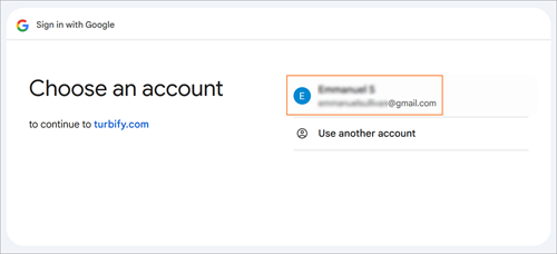 Access Turbify with Google Sign in | Turbify Help | Turbify Help