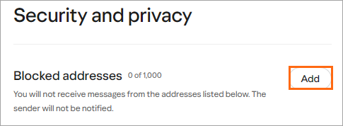 Block and unblock addresses in business email | Turbify Help | Turbify Help
