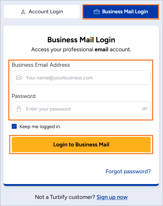 Sign in and access your business email | Turbify Help | Turbify Help