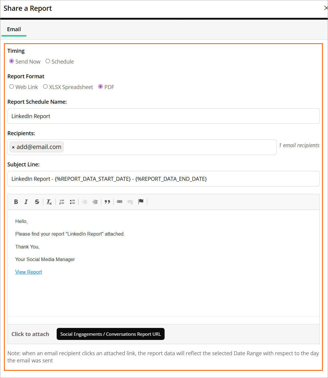 Send report emails in Localworks | Turbify Help | Turbify Help