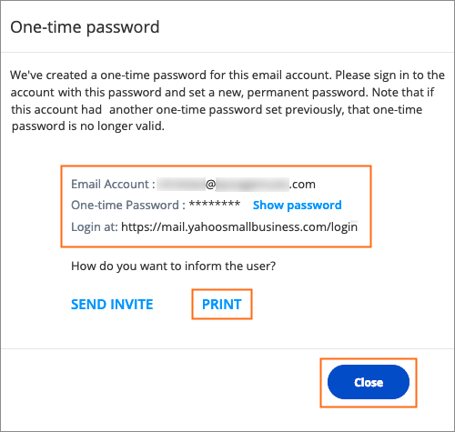 Email password