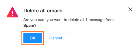 how to empty spam folder in mailbird