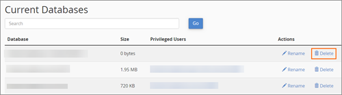 Delete MySQL database