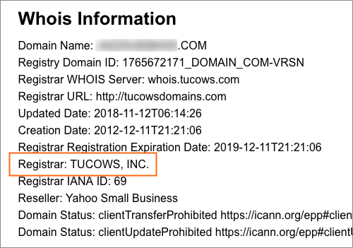 How to see whois of a domain