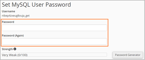 Recover your database username and password
